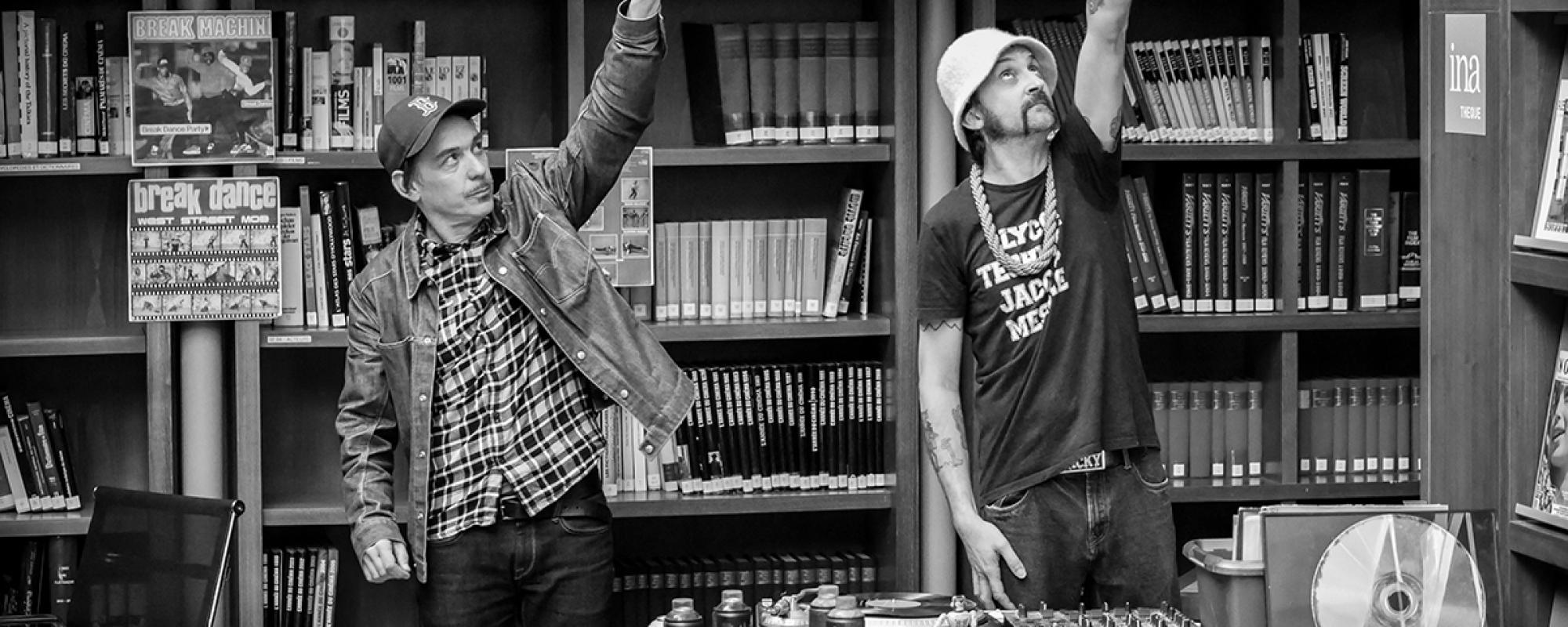 © Cie Sale bête Prod Photo du spectacle La naissance du hip hop racontée aux personnes du 3e âge