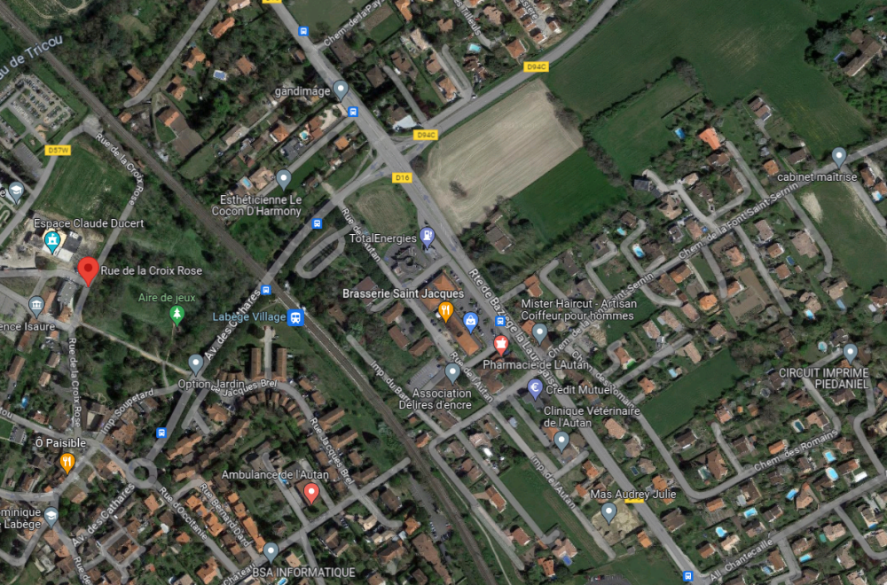 Google Maps vers le Parc de Labège-Village