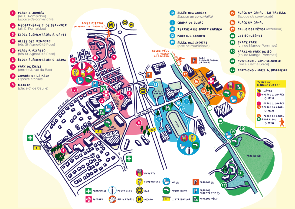 Plan du Festival de rue de Ramonville 2024