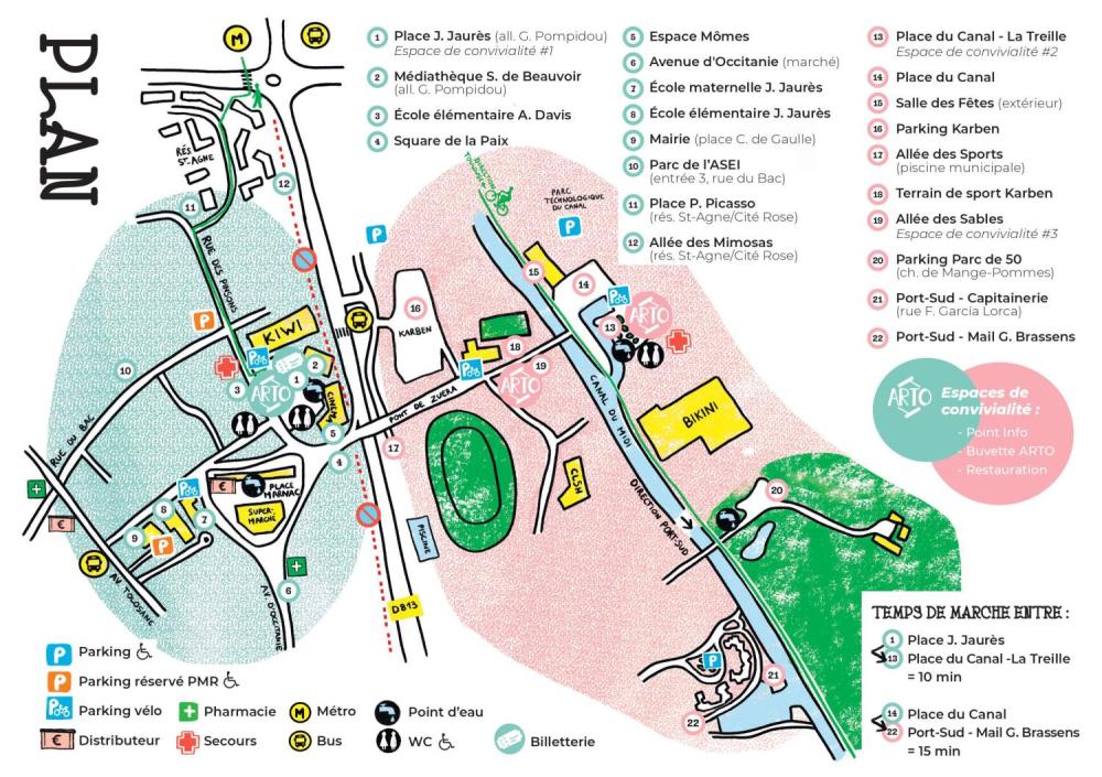 Plan du Festival de rue de Ramonville 2023
